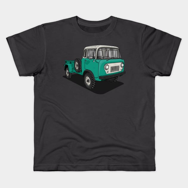 Jeep Forward Control FC-170 Green Kids T-Shirt by Guyvit